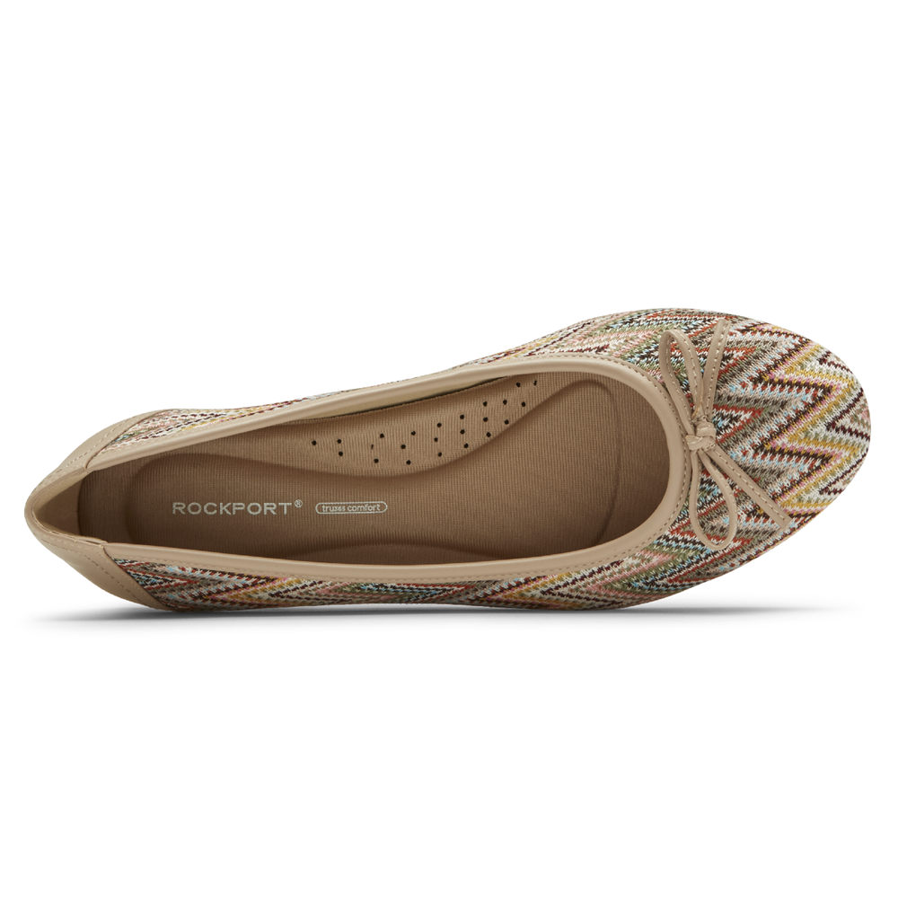 Rockport Singapore Womens Flats - Reagan Bow Multicolor - YA5798264